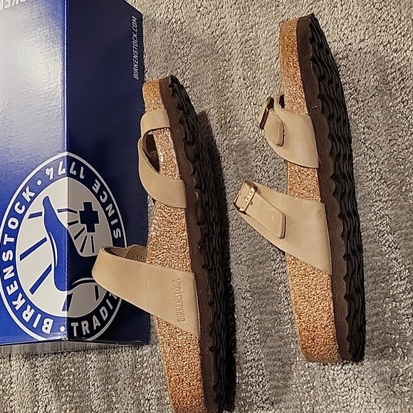 EUC Birkenstock Mayari Size 37 Oiled Leather Tabacco Brown - Picture 4 of 6